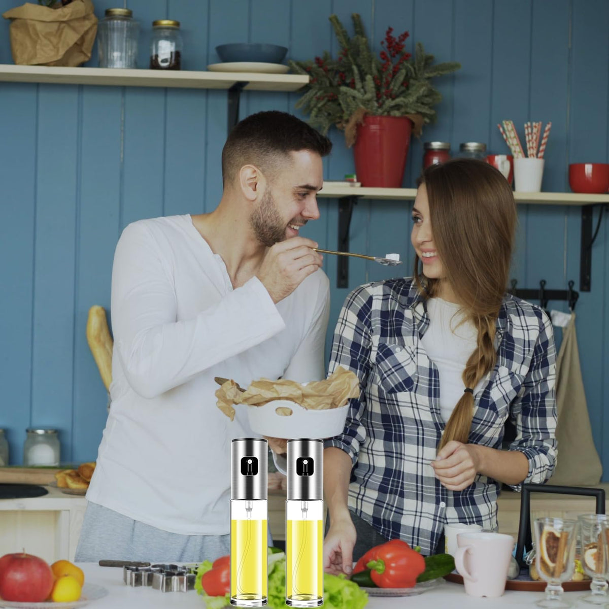 Oil Sprayer for Cooking Olive Oil Sprayer Mister for Air Fryer Vegetable Vinegar Oil Portable Mini Kitchen Gadgets for Baking,Salad,Grilling,BBQ,Roasting