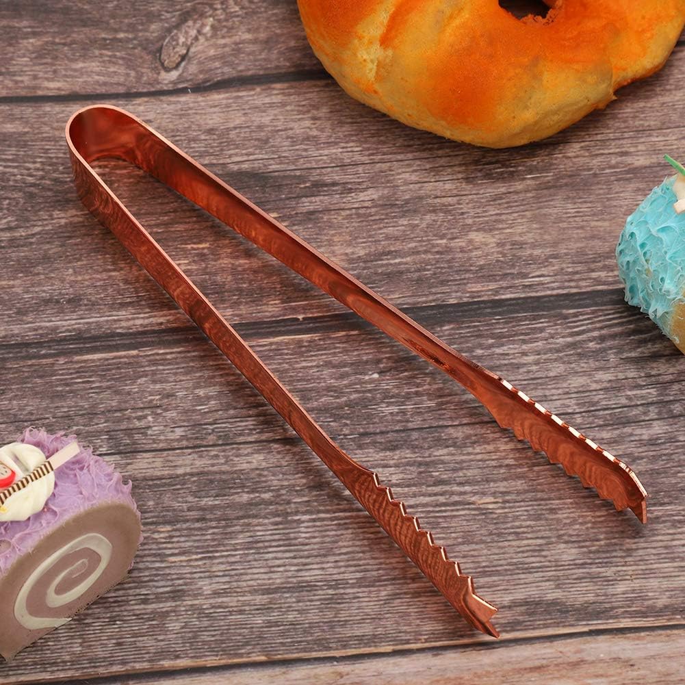 Ice Tongs with Teeth for Secure Grip, 7 Inch Stainless Steel Small Serving Clip, Non-Slip Handle Tool for Ice Cubes, Sugar, Appetizers, Kitchen, Bar, Party, Restaurant Accessories