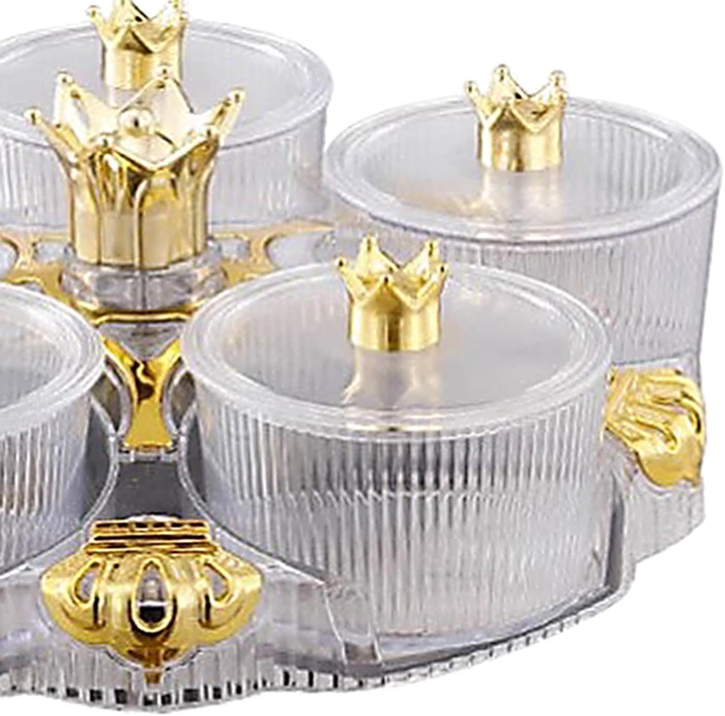 Serving Tray Rotating Snack Platter Candy and Nut Dishes Appetizer Tray for Cakes, transparent
