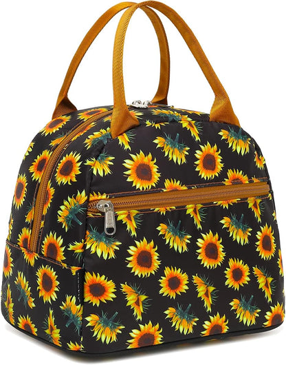 FlowFly Insulated Lunch Cooler Bag - Tote Bag Organizer for Women/Men, Black - Colors A