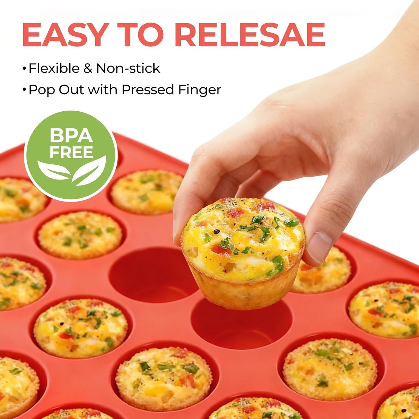 CAKETIME 12 Cups Silicone Muffin Pan - Nonstick Cupcake Pan 1 Pack Regular Size Silicone Mold for Baking