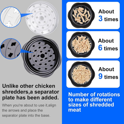 Chicken Breast Shredder, Large Visible Meat Shredder Tool Twist