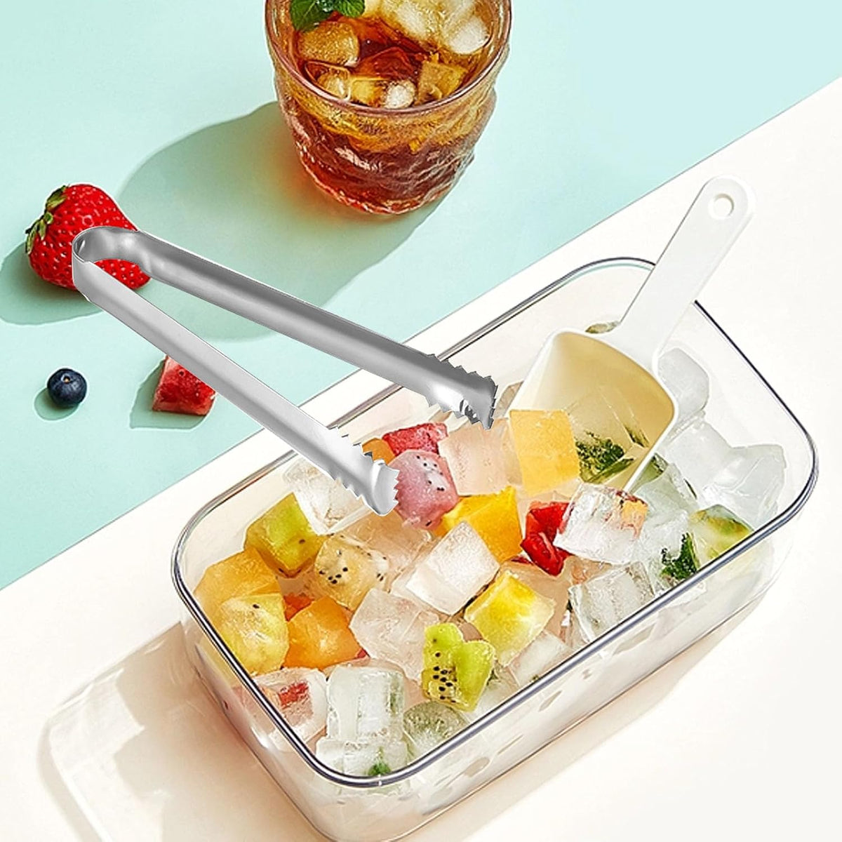 Ice Tongs Stainless Steel Small Tongs with Sharp Teeth for Ice Bucket Sugar Cubes Coffee Bar Food Serving Kitchen Tool