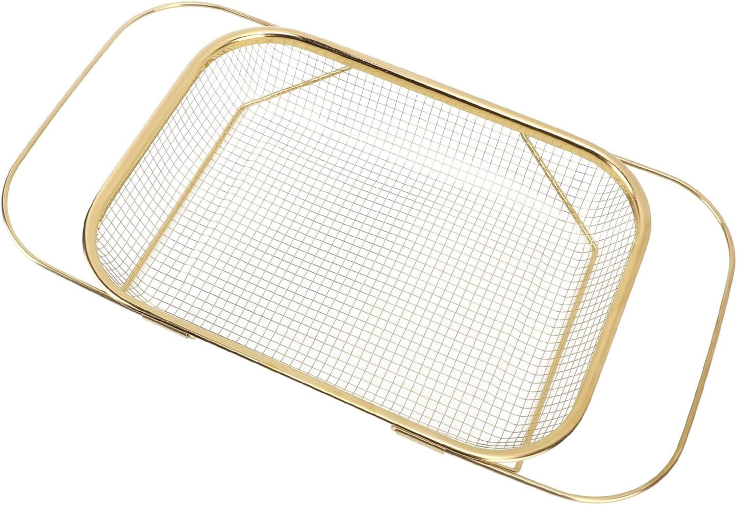 Fydun Stainless Steel Colander, Over The Sink Strainer Basket Kitchen S Er Gold Strainer Over The Sink Colander Basket for with Handles Fine Mesh Expandable Essentials (Gold)
