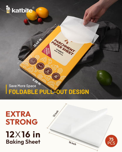 Katbite Hamburger Patty Paper 1000Pcs, 5.5"x5.5" Non Stick Parchment Paper Squares Sheets for Patty Seperate, Burger Press, Ground Beef, Freezing or Candy Wrappers, Use for Oven, Microwave or Freezer