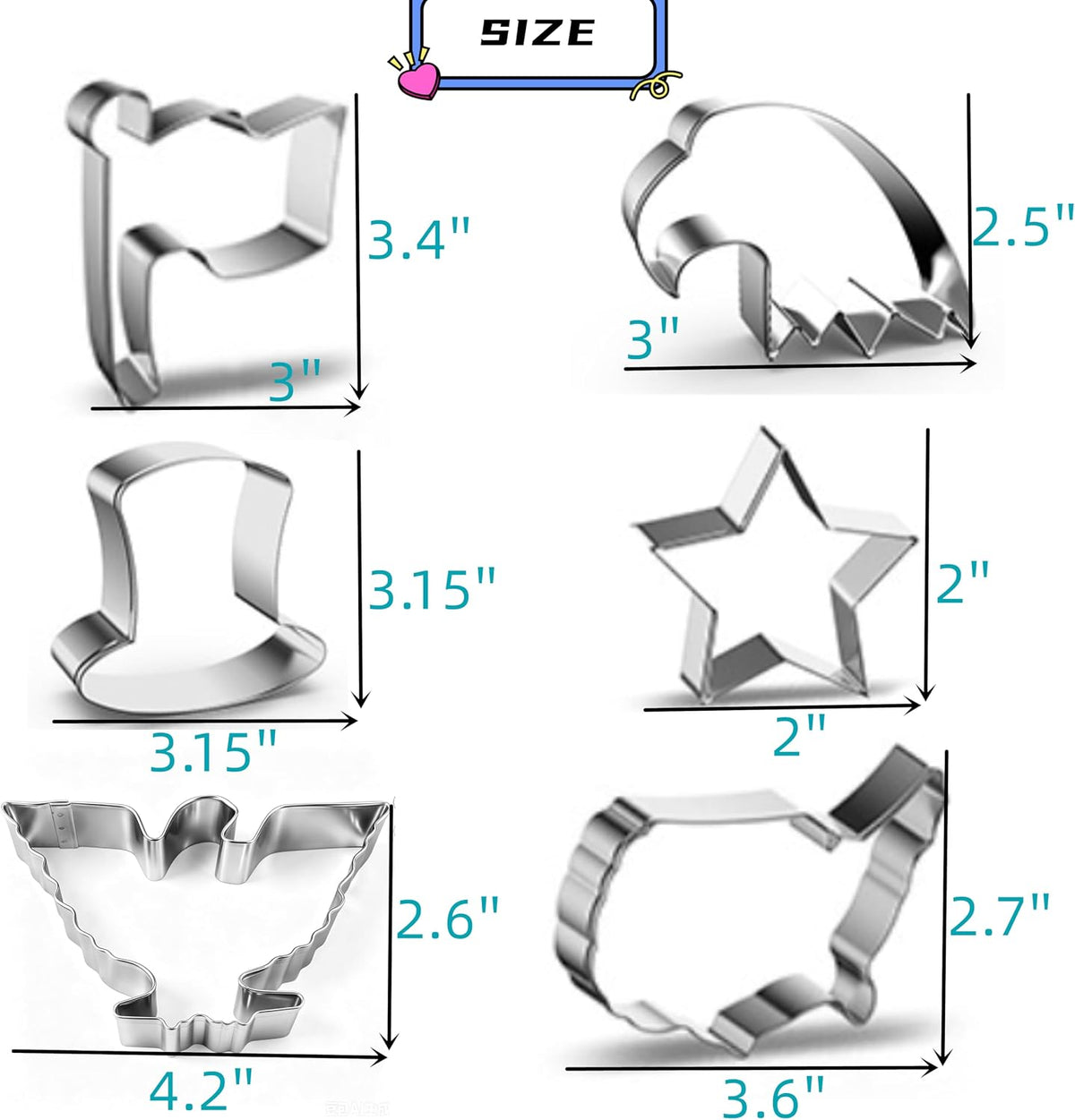 9 Pieces Geometric Plaque Cookie Cutter Set,Arch,Oval,Hexagon,Square,Rectangle，Circle，D-Shape，Long Diamond Frame Shape Stainless steel Molds for Kitchen Baking