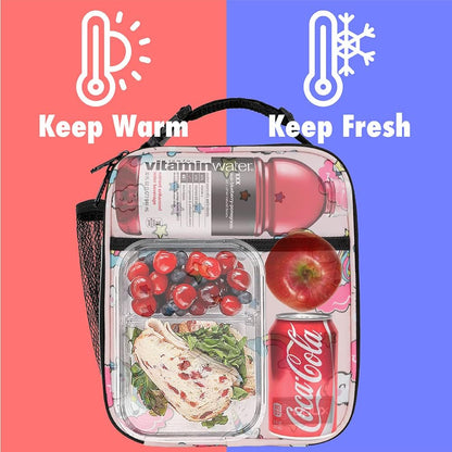 opux Premium Insulated Lunch Box, Soft School Lunch Bag for Kids Boys Girls, Leakproof Small Lunch Pail Men Women Work, Reusable Compact Cooler Tote Lunchbox for Office Adult, Black