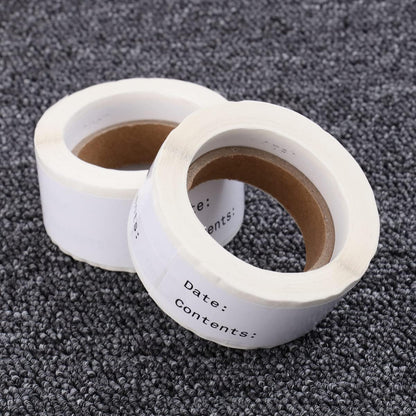 SHOWERORO 2rolls Kitchen Food Date Stickers DIY Classified Paste Labels for Easy Identification Eco-Friendly Adhesive for Organizing Pantry and Fridge