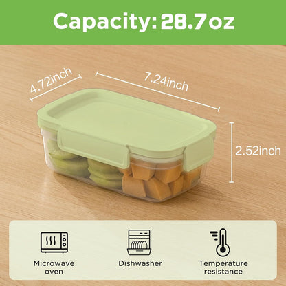 10-Pack Food Storage Containers with Airtight Leakproof Lids, BPA-Free Meal Prep Containers for Microwave/Dishwasher/Freezer, Green, 47.3oz Each