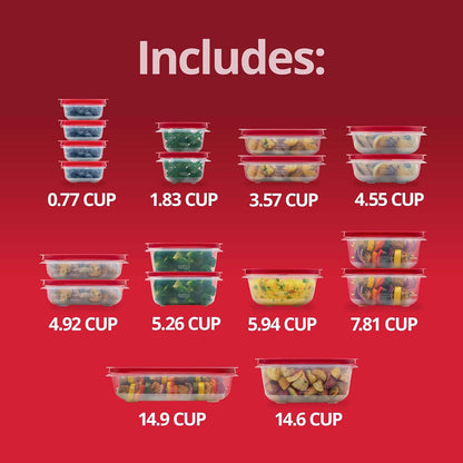 Rubbermaid EasyStore Large Containers, 18-Piece Set, Food Storage Containers with Lids