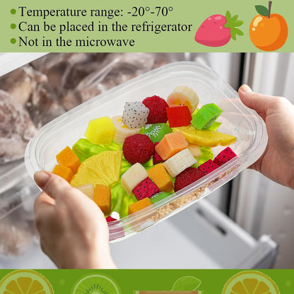 Chunful 36 Pcs 3 Compartment Transparent Snack Containers with Lids Disposable Bento Box Plastic Food Meal Prep Containers for Condiment Salad Dipping School Work Lunch