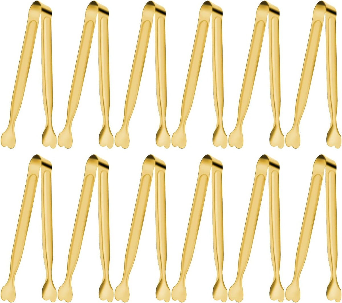 Mini Serving Tongs, Anytrp 18-Packs Stainless Steel Sugar Tongs, 4.3inch Ice Tongs Kitchen Appetizers Tongs for Coffee Bar, Tea Party, Desserts Party, Sugar and Ice Bucket