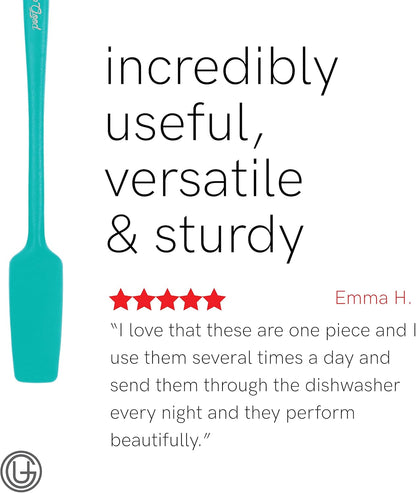 UpGood Silicone Spatula Set 600°F - High Heat Resistant Nonstick, Small and Large Kitchen Spatulas - Flexible BPA Free Professional Grade Cookware - Utensils for Cooking, Baking, Mixing(4 Pcs, Grey)
