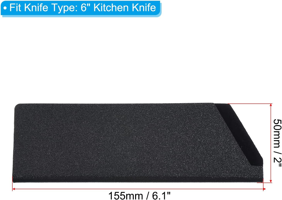 PATIKIL ABS Knife Cover Sleeves for 8" Chef Knife, Knives Edge Guard Blade Protector Universal Knife Sheath for Home Kitchen, Black