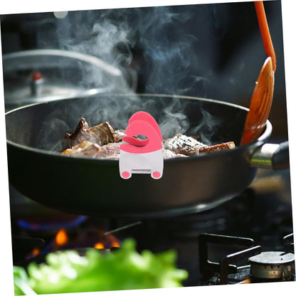 2 Pack Stainless Steel Pot Clip Spoon Rest Holder for Kitchen