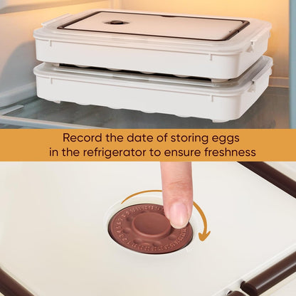 77L Deviled Egg Containers with Lid (Set of 2), Plastic Deviled Egg Tray Carrier with Handle for 48 Eggs, Clear Storage Egg Platter for Deviled Eggs, Easter Party Fridge Stackable Portable Egg Holder