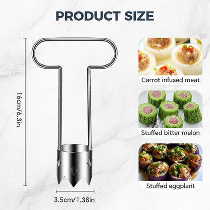 OFY ONLY FOR YOU Red Bell Pepper Seed Corer, Stainless Steel Fruit & Vegetable Corer Tool