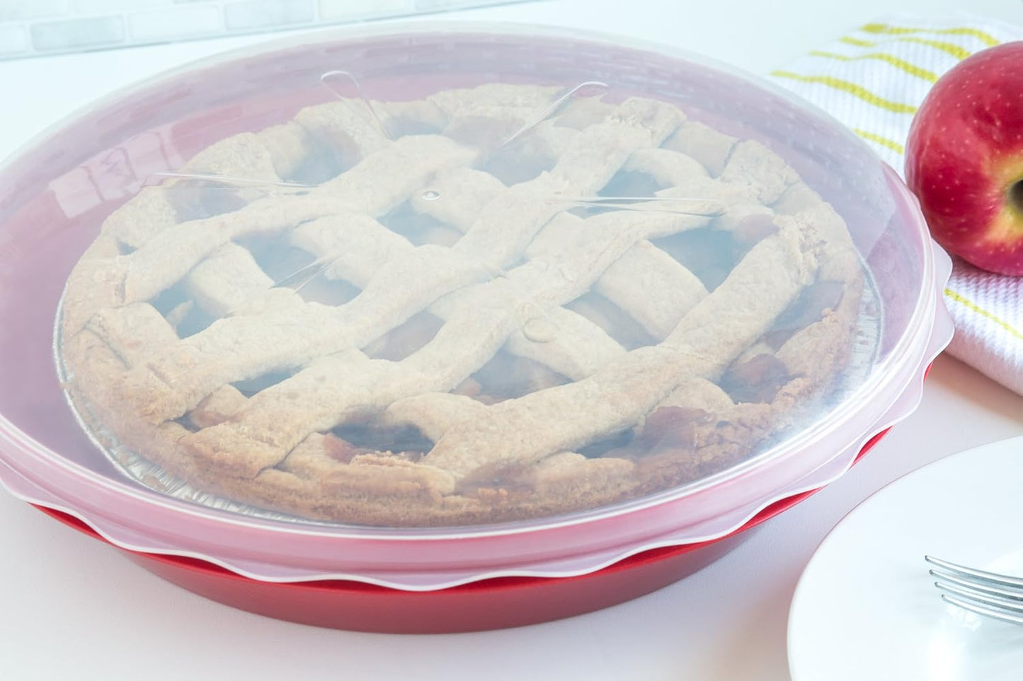 Fox Run Pie Carrier and Saver With Lid, Saves up to 10" Pies, Includes 6 Pie Slice Containers