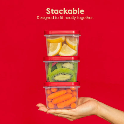 IRIS USA 44 PC Plastic Food Storage Containers With Lids | 22 Meal Prep Containers & 22 Lids | Leftovers Office Lunch Snack Fruit, Microwave Dishwasher Freezer Safe, BPA Free