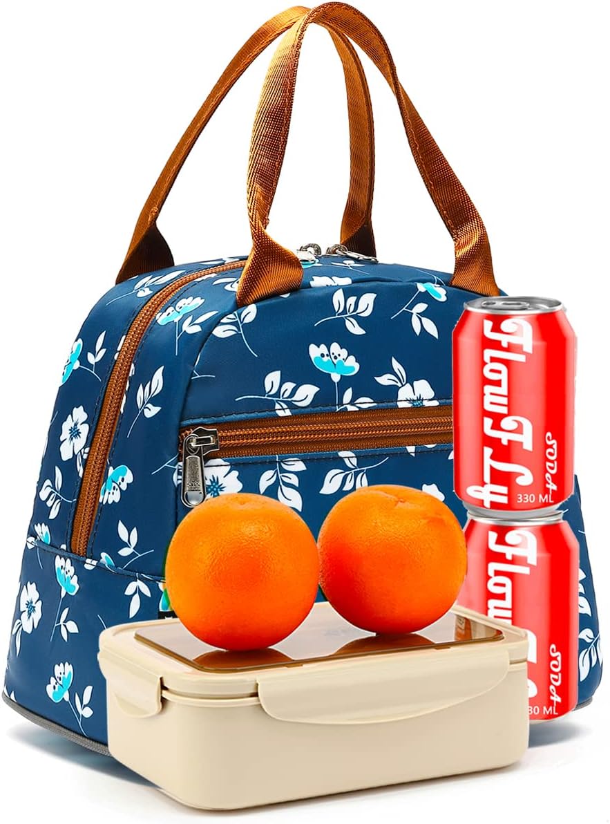 FlowFly Insulated Lunch Cooler Bag - Tote Bag Organizer for Women/Men, Black - Colors B