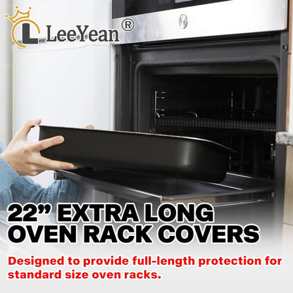 LeeYean 4 Pack Grey 14" + 2 Pack Black 22" Oven Rack Shields