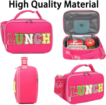 GYEUKHAM Insulated Lunch Box for School, Thermal Reusable Durable Freezable Lunch Bags for Kids Boys Girls Men Women - Small Soft Cooler Portable Lunch Tote Kit for Work Picnic Travel,Black
