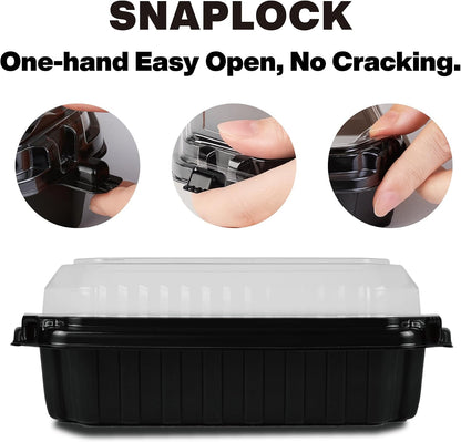 Ultra-Cold Freezer Containers, Frozen Meal Prep Storage with Lids | (-30°C/-22°F), Microwave & Freezer-Safe, Perfect for Frozen Meat, Seafood and Hot Meals, 10" x 8.2" x 3.7", 10 Packs