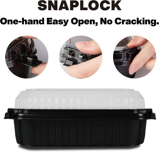 Ultra-Cold Freezer Containers, Frozen Meal Prep Storage with Lids | (-30°C/-22°F), Microwave & Freezer-Safe, Perfect for Frozen Meat, Seafood and Hot Meals, 10" x 8.2" x 3.7", 10 Packs