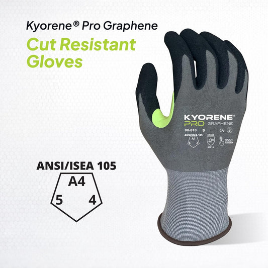 Armor Guys 00-810 Kyorene Pro Graphene Gloves – ANSI A1, Large, 3 Pairs