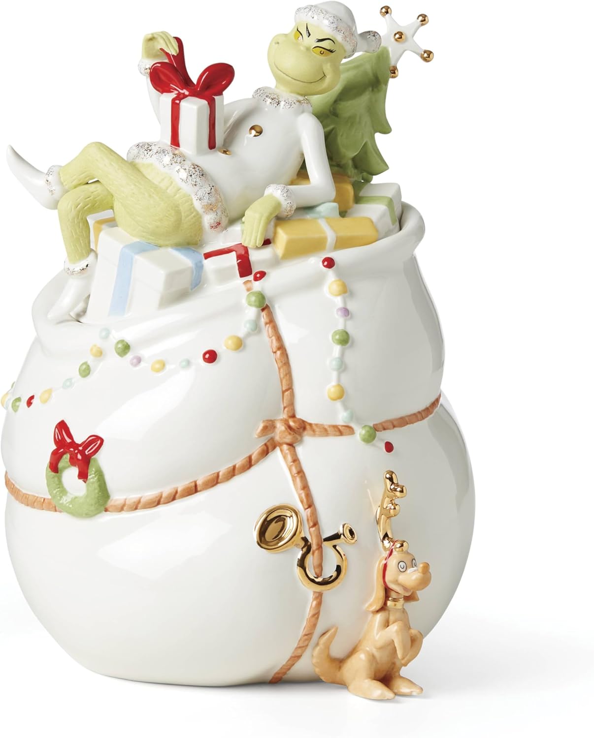 Lenox 898096 Merry Grinchmas Chip & Dip Bowl, Christmas Dishes, Festive Holiday Serveware