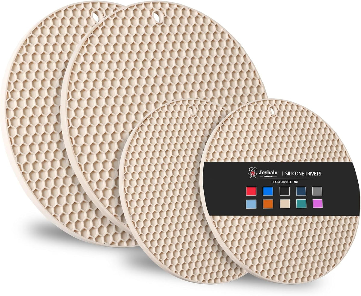 Joyhalo 4 Pack Trivets for Hot Dishes