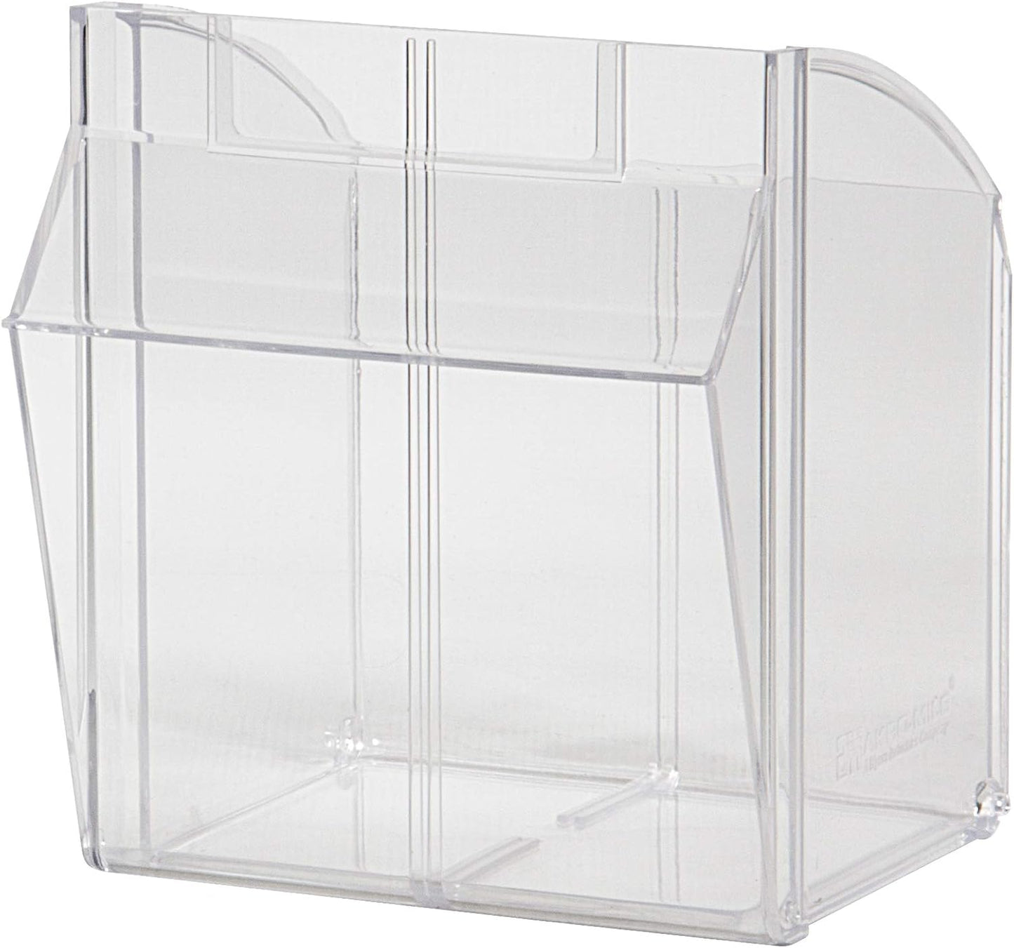 Akro-Mils TiltView Plastic Storage Cabinet with 6 Tilt Out Bins, Horizontal Organizer, Teacher Toolbox, and Office Supply Organizer, 23-5/8" W x 3-1/2" H x 3-3/4" D, Stone