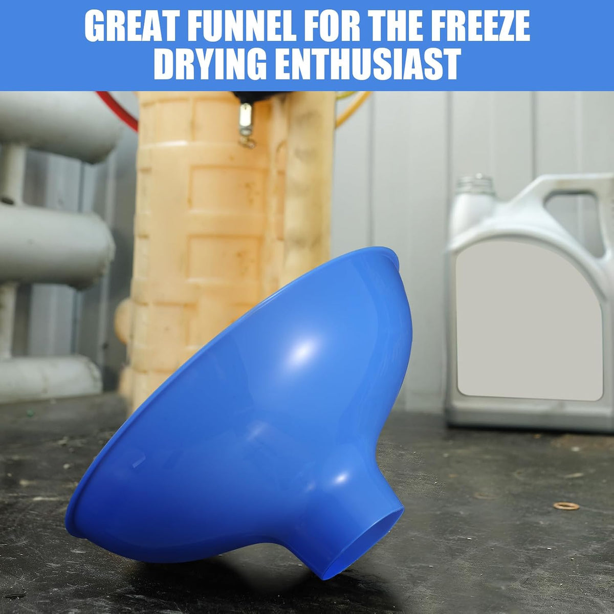 Vesici Extra Large Wide Mouth Funnel 2.5" x 10", Blue