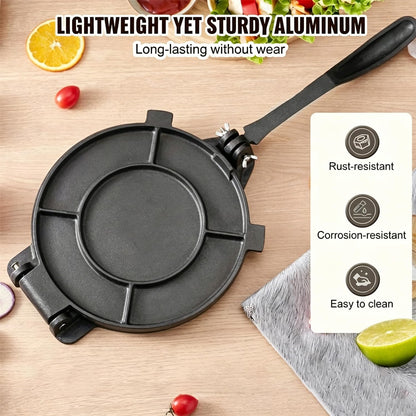 Tortilla Press 8 Inch – Aluminum Quesadilla Maker for Kitchen