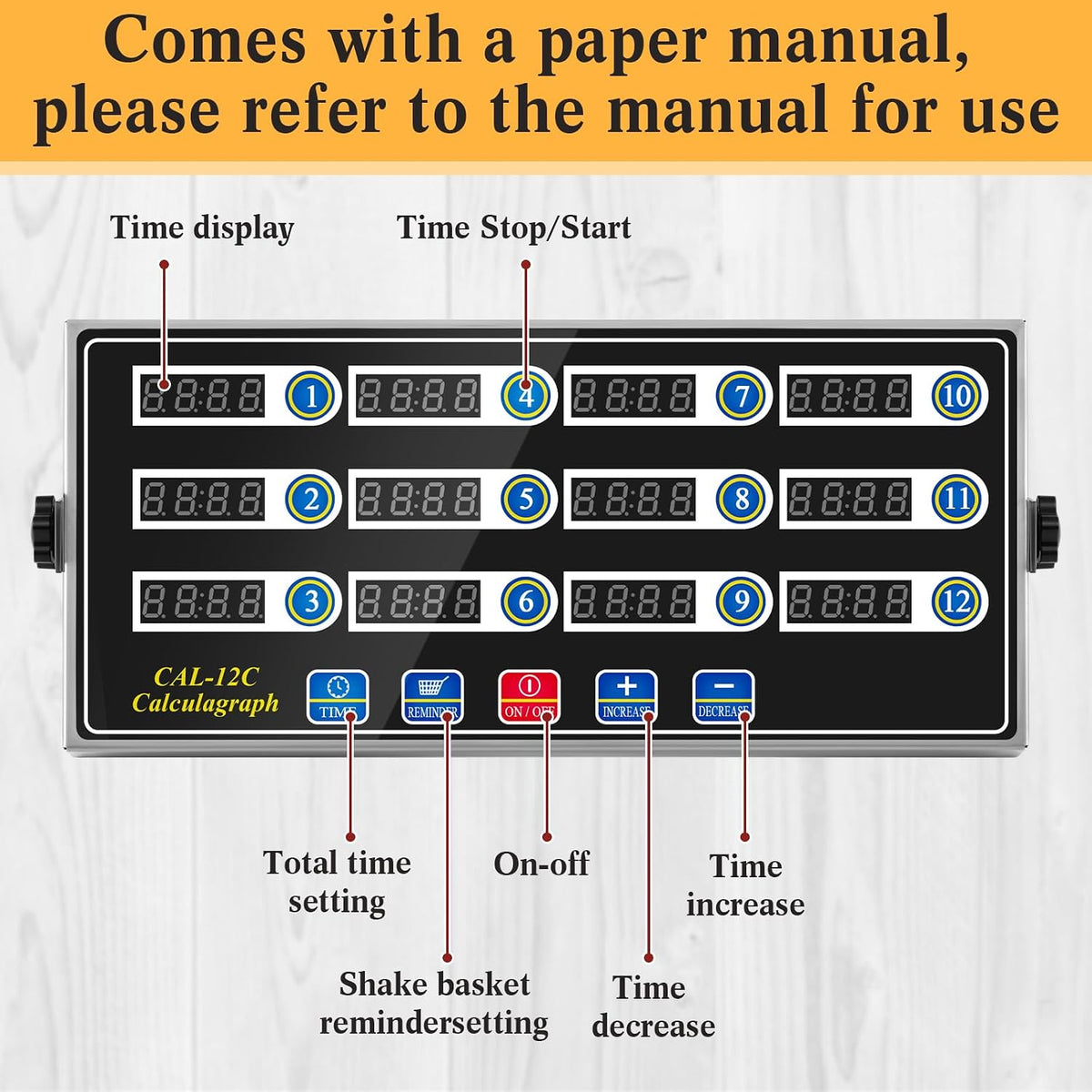 Relaxweex Commercial Digital Kitchen Timer for Cooking, 8 Channel