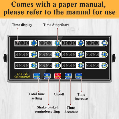 Relaxweex Commercial Digital Kitchen Timer for Cooking, 8 Channel