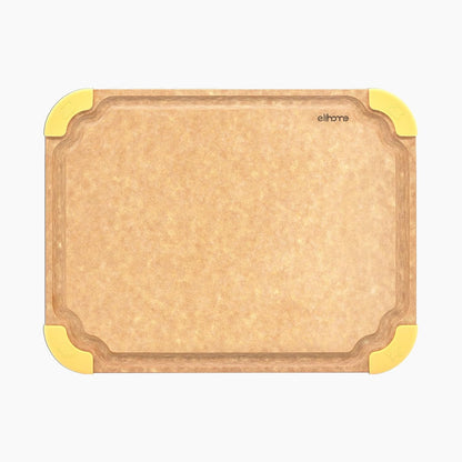 Elihome Premium Series 2-in-1 Kitchen Cutting Board Set, Non Slip Feet, Color Coded with Food Icon, Natural Wood Fiber, Dishwasher Safe, Eco-Friendly, Juice Grooves,Non Porous, BPA Free, Made in USA