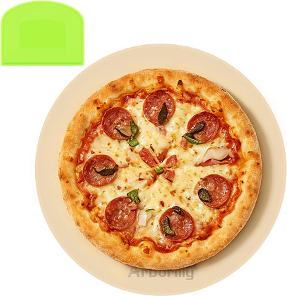 Cordierite Pizza Stone for Oven & Grill, 15 x 12 Inch Rectangular