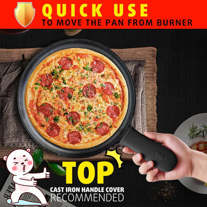 Cbiumpro 2 Pack Heatproof Cast Iron Handle Cover Holder for Hot Skillet Pan