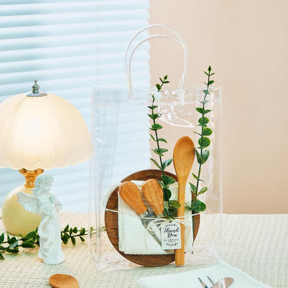 55Pcs Baby Shower Prizes for Game Winners 6 Sets Charcuterie Board with Spoons Butter Spreaders Forks Plaid Towel Thanks Card and Gift Bags for Bridal Shower Favors Party (Heart Shaped)