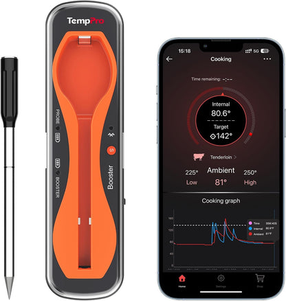 TempPro TempSpike 500 ft Wireless Meat Thermometer Digital for Cooking