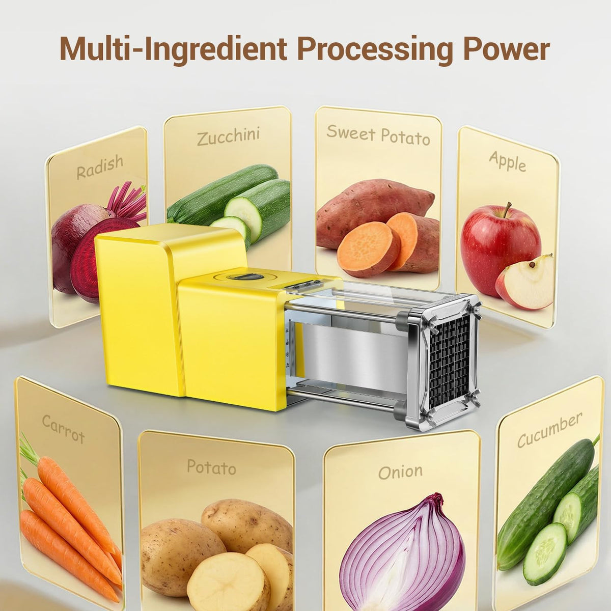 Sopito Professional Electric French Fry Cutter for Potatoes, 1/4-3/8-1/2