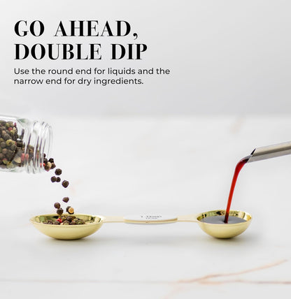 Styled Settings Magnetic Measuring Spoons Set, Gold
