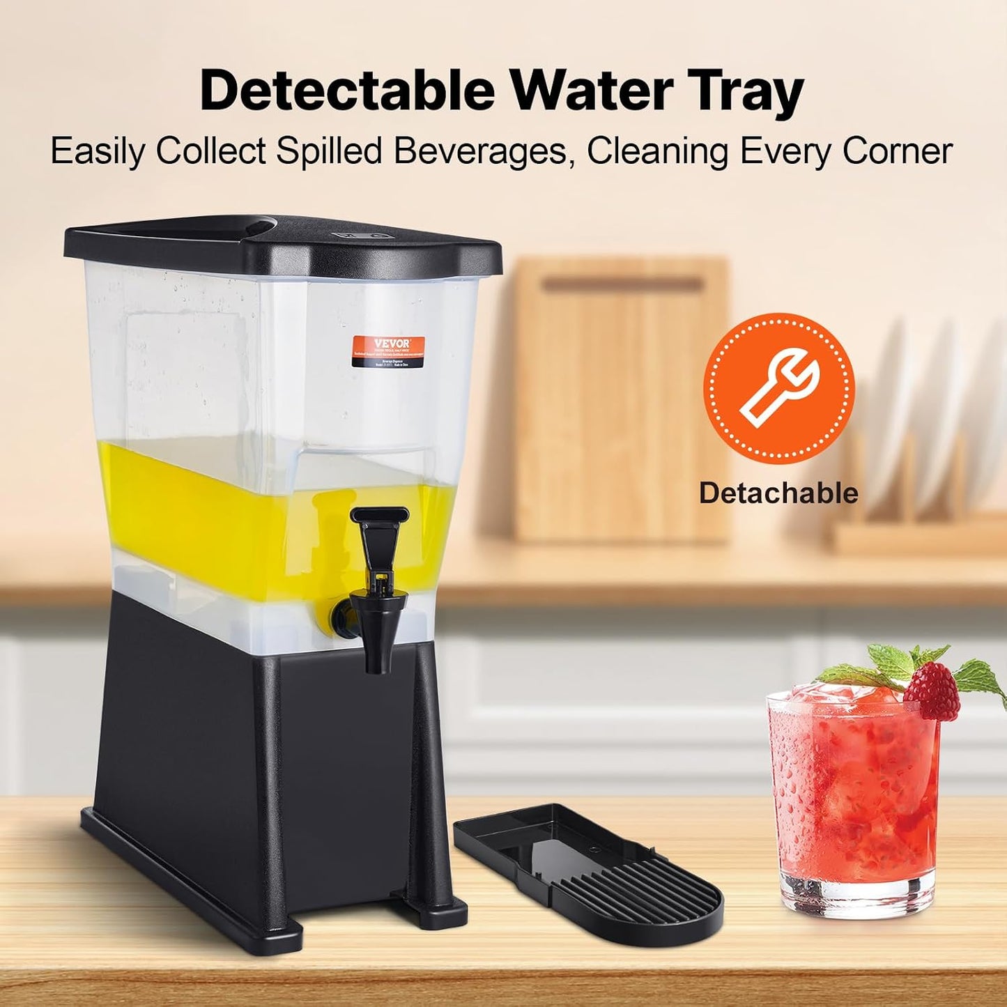 VEVOR Beverage Dispenser, 3 Gallon x 2 Drink Dispensers for Parties, Plastic Juice Dispenser with Stand Spigot Lid, Iced Tea Lemonade Juice Water Dispenser, for Restaurants, Hotels, Parties