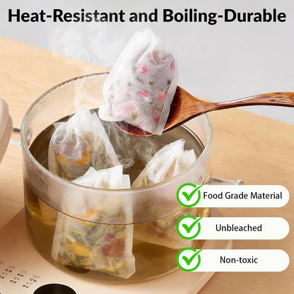 300 Pcs Disposable Empty Tea Bags for Loose Leaf Tea
