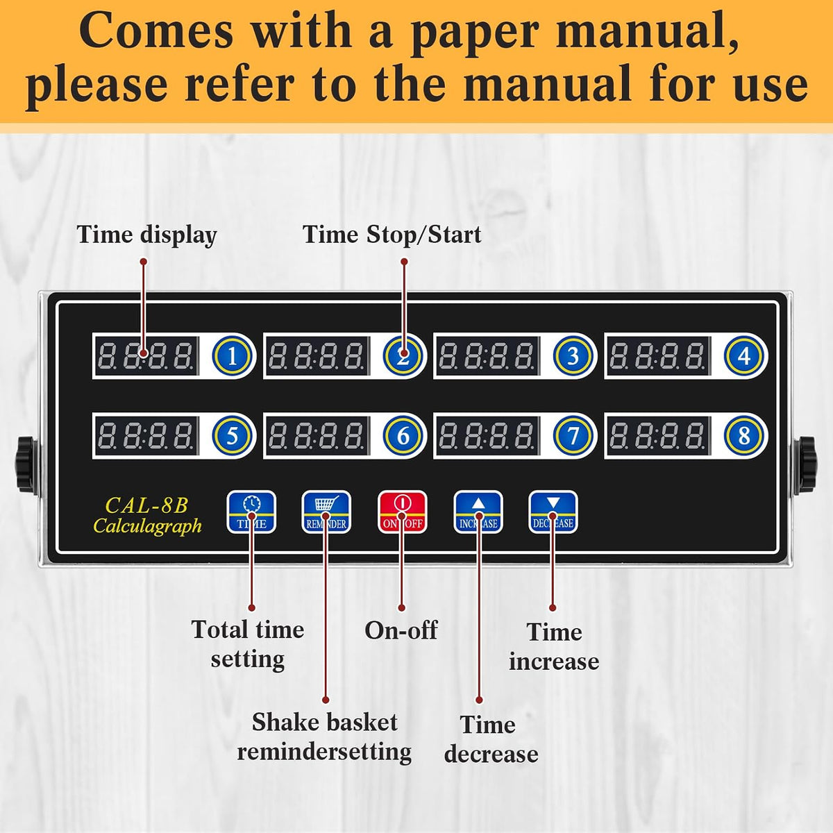Relaxweex Commercial Digital Kitchen Timer for Cooking, 8 Channel