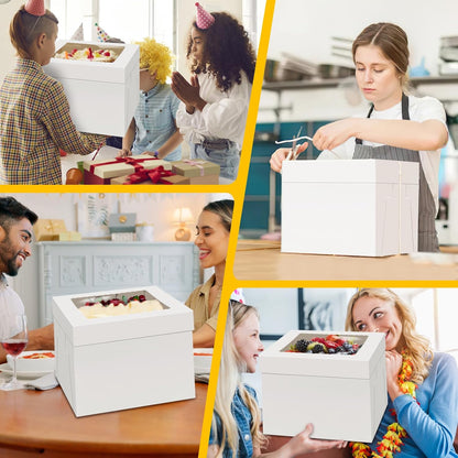 WINKIO Cake Boxes 12 inch, Cake Carrier Holder, Storage Transport Container
