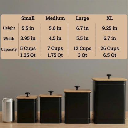 Kitchen Canisters for Countertop Set of 4 with Customizable Chalkboard Labels & Marker Pen - Big Iron Kitchen Canisters with Airtight Lids - Sage Green Canister Set - Flour and Sugar Containers