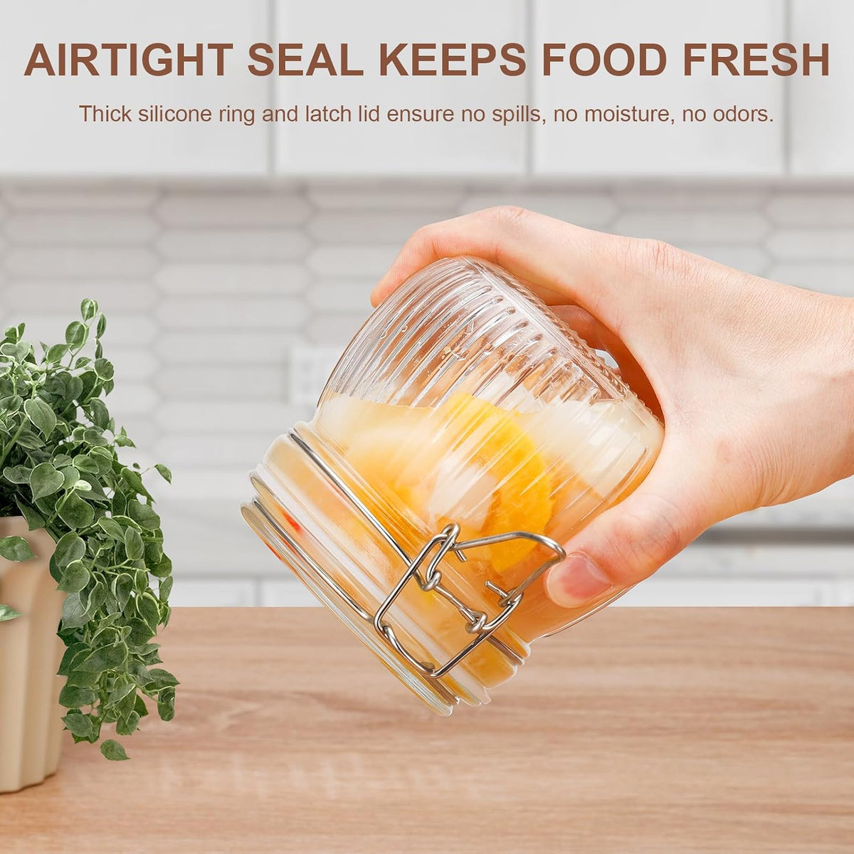 Spice Jars Set of 6, 4 oz Glass Spice Jars with Airtight Lids and Labels, Small Seasoning Jars for Spices, Herbs, Kitchen Spice Organizer