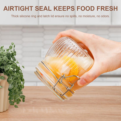 Spice Jars Set of 6, 4 oz Glass Spice Jars with Airtight Lids and Labels, Small Seasoning Jars for Spices, Herbs, Kitchen Spice Organizer
